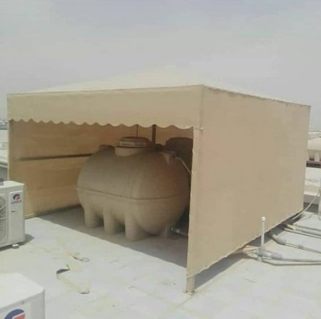 مظلات خزانات المياه الرياض تغطية الخزانات العلويه بمظلات 0552742712